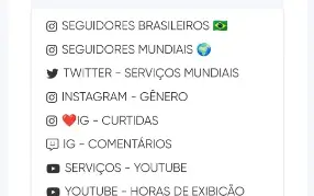 Painel de revendas, de seguidores para redes sociais