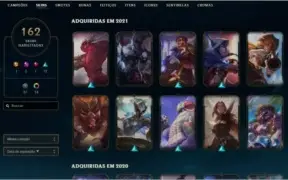 Conta LoL Diamond 3 55% Wr 162 skins ALL CHAMPS