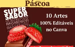 Pack Canva para Páscoa: 10 Templates Editáveis Vol. 1