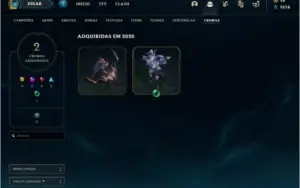 Conta prata 2 com 34 champs e 19 skins