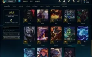 Conta prata 2 com 34 champs e 19 skins