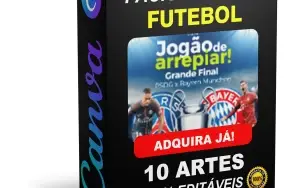 Pack Canva Futebol Vol 2 - 10 Artes Editáveis