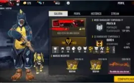 Conta free fire lvl 56