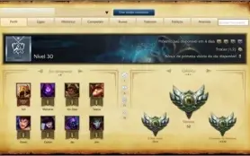 CONTA LEAGUE OF LEGENDS BRONZE 5 + 8 SKINS + 29 CAMPEÕES