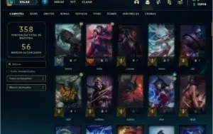 Conta bronze 4 com 46 skins e 86 champs