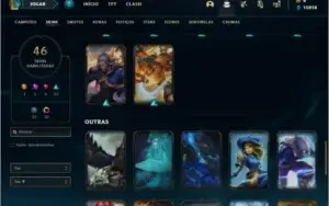 Conta bronze 4 com 46 skins e 86 champs