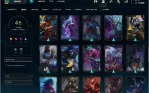 Conta bronze 4 com 46 skins e 86 champs