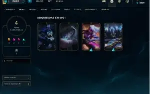 Conta lol platina 4
