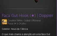 Faca Gut Hook (★) | Doppler Nova De Fabrica