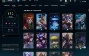 conta c/ tds campeões 174 skins + qiyana prestigio