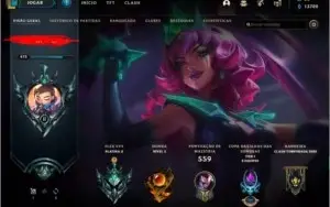 conta c/ tds campeões 174 skins + qiyana prestigio