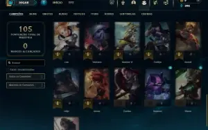 Bronze 2 com 36 Champs e 4 Skins
