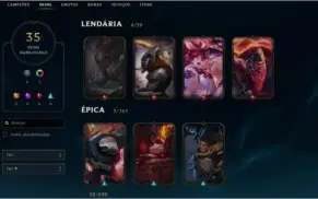 Conta LOL : todos campeões e varias skins