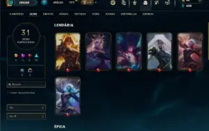 Platina 3 com 60 Champs e 31 Skins ( MAIN SUP )