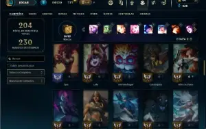 Platina 3 com 60 Champs e 31 Skins ( MAIN SUP )