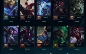 CONTA COM 81 CAMPEÕES E 55 SKINS!