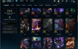 Conta bronze 2 com 26 skins e 73 champs