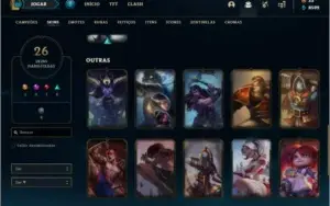 Conta bronze 2 com 26 skins e 73 champs