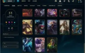 Conta prata 2 com 50 Champs e 33 Skins + 1 Croma