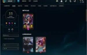Conta prata 2 com 50 Champs e 33 Skins + 1 Croma