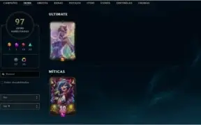 Conta League of Legends 97 Skins