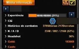 CONTA TENENTE, COM VARIOS ITENS DE CASH