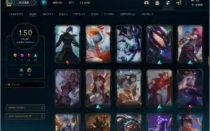 CONTA LOL 150 SKINS