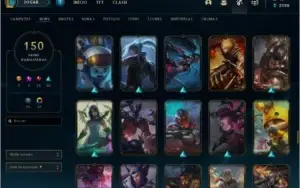 CONTA LOL 150 SKINS