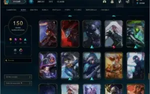 CONTA LOL 150 SKINS