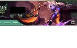 Borda Platina/Elo atual Gold 4 e 1/88champs/35skins/6runas