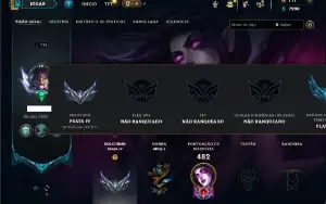 Prata 4 com TODOS os champs e 86 Skins ( ADC / SUP )