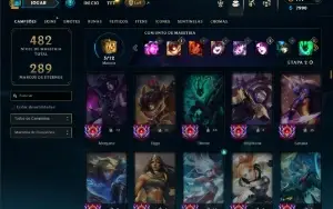 Prata 4 com TODOS os champs e 86 Skins ( ADC / SUP )