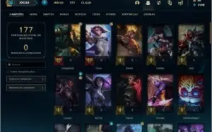 Conta platina 1 com 51 PDL, 25 skins e 56 champs