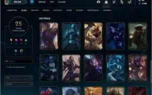 Conta platina 1 com 51 PDL, 25 skins e 56 champs