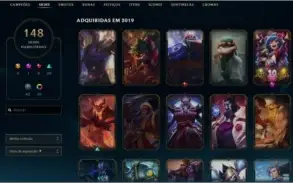 Conta LOL, Diamante 4, All Champs, 148 skins, Icones 2013