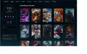 Conta LOL, D4, 235 skin com e-mail de criação.