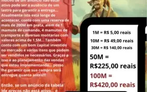 Silver Prata Albion Online 10m R$49,00 Reais