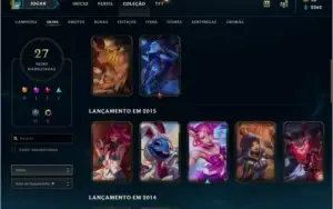 Conta lol skin vitoriosas e icones raros