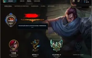 Conta LoL PLATINA 5