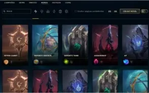 Conta LOL PLATINA/OURO 140 Campeões, 182 Skins