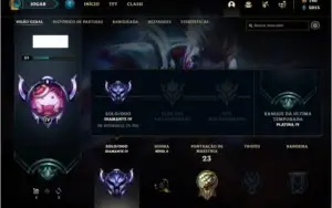 Conta DIAMANTE 4 com 6 skins e 32 champs