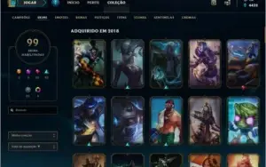 CONTA PLATINA NA S8  /  99 SKINS
