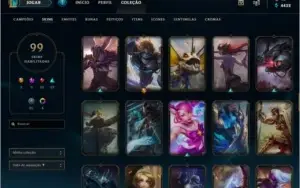 CONTA PLATINA NA S8  /  99 SKINS