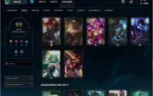 CONTA PLATINA NA S8  /  99 SKINS