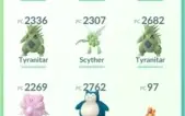 ONTA POKEMON GO NV 33 Raros