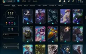 Conta prata 2 com TODOS os champs e 157 Skins + 3 Ultimates