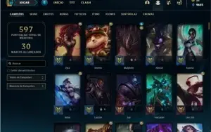 Conta prata 2 com TODOS os champs e 157 Skins + 3 Ultimates