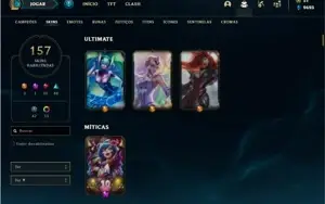 Conta prata 2 com TODOS os champs e 157 Skins + 3 Ultimates