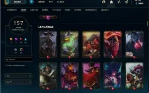 Conta prata 2 com TODOS os champs e 157 Skins + 3 Ultimates