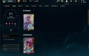 Conta prata 4 com 58 Champs e 21 Skins + 4 Fragmentos
